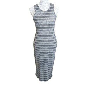 Marine Layer Striped Lexi Rib Daytime Midi Dress Sheath NWT Women's Medium